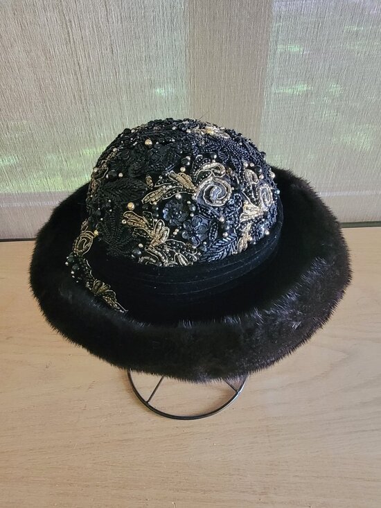 MINK CHURCH HAT BY DON ANDERSON IN BEAUTIFUL ORIGINAL NEIMAN MARCUS BOX main image 10